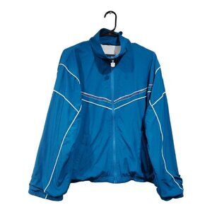 Vintage Kaelin Track Suit Jacket 90's Warm Up Turquoise Zip Coat